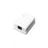 CAJA DE PARED CON 1 PUERTO KEYSTONE,  INCLUYE JACK CAT5E
