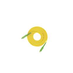 JUMPER DE FIBRA ÓPTICA MONOMODO SC/ APC SC/ APC SIMPLEX,  COLOR AMARILLO,  3 METROS