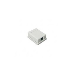CAJA DE PARED CON 1 PUERTO KEYSTONE,  INCLUYE JACK STP CAT5E