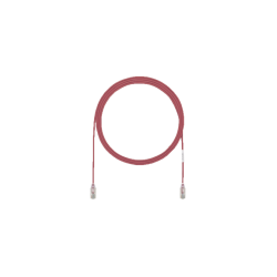 CABLE DE PARCHEO UTP CAT6A,  CM/ LSZH,  DIÁMETRO REDUCIDO (28AWG),  COLOR ROJO,  3FT