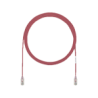 CABLE DE PARCHEO UTP CAT6A,  CM/ LSZH,  DIÁMETRO REDUCIDO (28AWG),  COLOR ROJO,  3FT