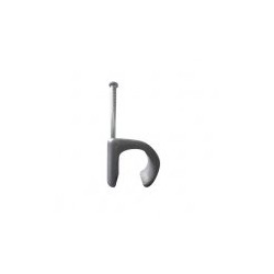 GRAPA PARA CABLE REDONDO DE 14MM COLOR GRIS (100PZS) (3105-00100)