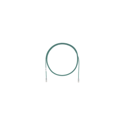CABLE DE PARCHEO TX6,  UTP CAT6,  DIÁMETRO REDUCIDO (28AWG),  COLOR VERDE,  3FT