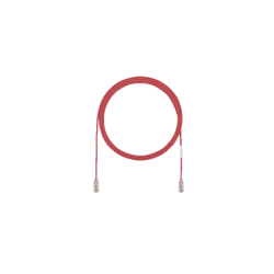 CABLE DE PARCHEO UTP CAT6A,  CM/ LSZH,  DIÁMETRO REDUCIDO (28AWG),  COLOR ROJO,  5FT