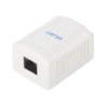 CAJA DE PARED CON 1 PUERTO,  INCLUYE 1 JACK UTP CAT6A