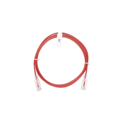 CABLE DE PARCHEO SLIM UTP CAT6 - 2 M ROJO DIÁMETRO REDUCIDO (28 AWG)