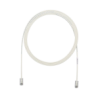 CABLE DE PARCHEO UTP CAT6A,  CM/ LSZH,  DIÁMETRO REDUCIDO (28AWG),  COLOR BLANCO MATE,  3FT