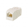 CONECTOR JACK RJ45 ESTILO TG,  MINI-COM,  CATEGORÍA 6,  DE 8 POSICIONES Y 8 CABLES,  COLOR BLANCO ÁRTICO