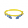 JUMPER DE FIBRA OPTICA MONOMODO 9/ 125 OS2,  LC-LC DUPLEX,  OFNR (RISER),  COLOR AMARILLO,  5 METROS