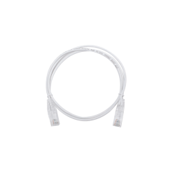 CABLE DE PARCHEO SLIM UTP CAT6 - 1 METRO,  BLANCO,  DIÁMETRO REDUCIDO (28 AWG)