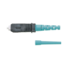 CONECTOR DE FIBRA ÓPTICA SC SIMPLEX OPTICAM,  MULTIMODO 50/ 125 OM3/ OM4,  PRE-PULIDO,  COLOR AQUA