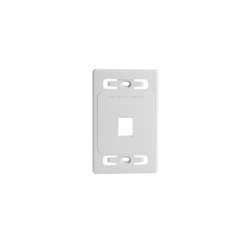 PLACA DE PARED MODULAR MAX,  DE 1 SALIDA,  COLOR BLANCO,  VERSION BULK (SIN EMPAQUE INDIVIDUAL)