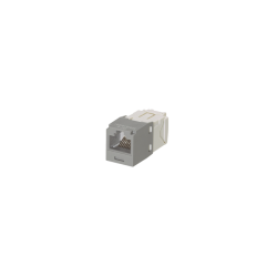 CONECTOR JACK RJ45 ESTILO TG,  MINI-COM,  CATEGORÍA 6,  DE 8 POSICIONES Y 8 CABLES,  COLOR GRIS