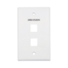 PLACA DE PARED (FACE PLATE) /  2 PUERTOS /  COLOR BLANCO /  CAJA CON 20 PIEZAS /  ABS