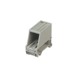 ADAPTADOR DE 1 PUERTO,  PARA CONECTORES TIPO MINI-COM,  MONTAJE EN RIEL DIN ESTÁNDAR DE 35MM,  COLOR GRIS INTERNACIONAL