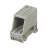 ADAPTADOR DE 1 PUERTO,  PARA CONECTORES TIPO MINI-COM,  MONTAJE EN RIEL DIN ESTÁNDAR DE 35MM,  COLOR GRIS INTERNACIONAL