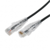 CABLE DE PARCHEO SLIM UTP CAT6A - 7 M NEGRO,  DIÁMETRO REDUCIDO (28 AWG)