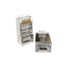 CONECTOR RJ45 PARA CABLE FTP/ STP CATEGORÍA 5E - BLINDADO SIN PIN A TIERRA
