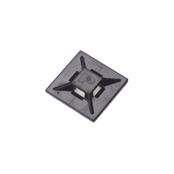 SUJETADOR PARA CABLE CON CINCHOS,  DE 4 VÍAS,  CON ADHESIVO ACRILICO,  25.4 X 25.4MM (1IN X 1IN),  COLOR NEGRO,  USO EN EXTERIOR