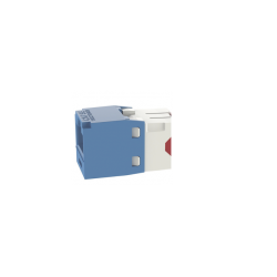 CONECTOR JACK RJ45 ESTILO TG,  MINI-COM,  CATEGORÍA 5E,  DE 8 POSICIONES Y 8 CABLES,  COLOR AZUL
