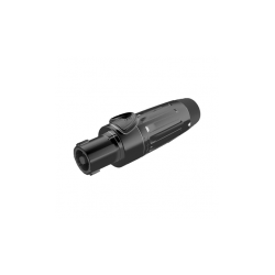 CONECTOR SPEAKON | HEMBRA | 4 POLOS | CARCASA NEGRA | CABLE AWG10 | 30A