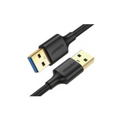 CABLE USB-A 3.0 A  USB-A 3.0 /  3 METROS /  MACHO A MACHO /  CONECTOR NIQUELADO /  NÚCLEO DE COBRE ESTAÑADO /  BLINDAJE MÚLTIPLE