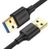 CABLE USB-A 3.0 A  USB-A 3.0 /  3 METROS /  MACHO A MACHO /  CONECTOR NIQUELADO /  NÚCLEO DE COBRE ESTAÑADO /  BLINDAJE MÚLTIPLE