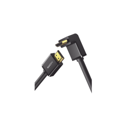 CABLE HDMI 2.0  EN ANGULO DE 90°  /  1 M /  4K@60HZ /  HDR /  3D /  HEC (CANAL ETHERNET HDMI) /  ARC (CANAL DE RETORNO DE AUDIO 