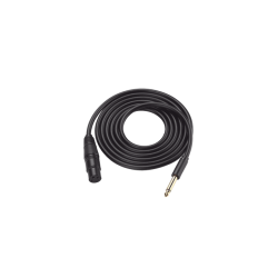 CABLE DE ALTA CALIDAD PARA MICRÓFONO CANON HEMBRA A 6.2MM MACHO,  5 METROS,  NEGRO
