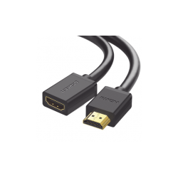 CABLE EXTENSOR HDMI DE 1 M /  4K@60HZ /  3D /  HDR /   MACHO A HEMBRA /  NÚCLEO DE COBRE ESTAÑADO /  TRANSMISIÓN ESTABLE.