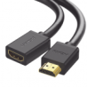 CABLE EXTENSOR HDMI DE 1 M /  4K@60HZ /  3D /  HDR /   MACHO A HEMBRA /  NÚCLEO DE COBRE ESTAÑADO /  TRANSMISIÓN ESTABLE.