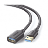 CABLE EXTENSOR USB 3.0 /  1 METRO /  MACHO-HEMBRA /  5 GBPS /  ULTRA DURABILIDAD /  NÚCLEO DE COBRE ESTAÑADO 28/ 22 AWG /  BLIND