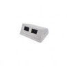 CAJA DE PARED ANGULADA INCLUYE 2 JACKS UTP CAT5E KEYSTONE
