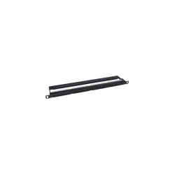 PATCH PANEL SIN BLINDAJE DE 24 PUERTOS CAT6A CON BARRA PARA ORGANIZAR CABLE