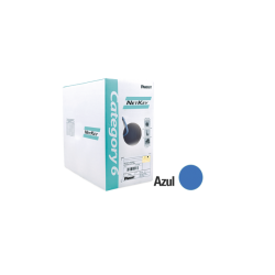 BOBINA DE CABLE UTP 305 M. DE COBRE,  NETKEY,  REELEX,  AZUL,  CATEGORÍA 6 (24 AWG),  1000MBPS,  PVC (CM),  DE 4 PARES
