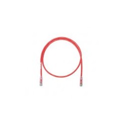 CABLE DE PARCHEO UTP CATEGORÍA 6,  CON PLUG MODULAR EN CADA EXTREMO - 1.5 M. - ROJO